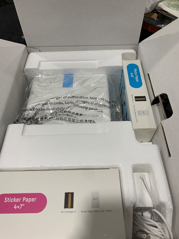 Photo 1 of Liene PixCut S1 Inspire Kit - All-in-One Color Sticker Printer & Cutting Machine, Thermal Dye-Sublimation Photo Printer, 300 DPI, Color Label Maker with 180 Sheets (36 Photo + 144 Sticker Paper)