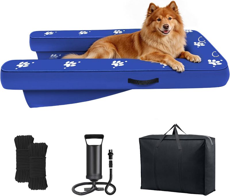 Photo 1 of Inflatable Dock Platform, Lagre Dog Boat Ramp for Pool Floating Non-Slip
