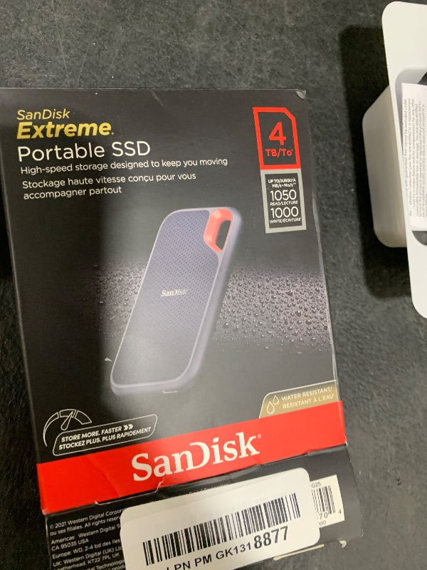 Photo 1 of SanDisk 4TB Extreme Portable SSD
