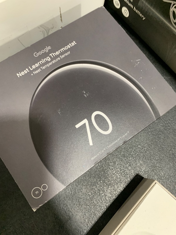 Photo 1 of Google Nest Learning Thermostat (4th gen) + Sensor - Obsidian