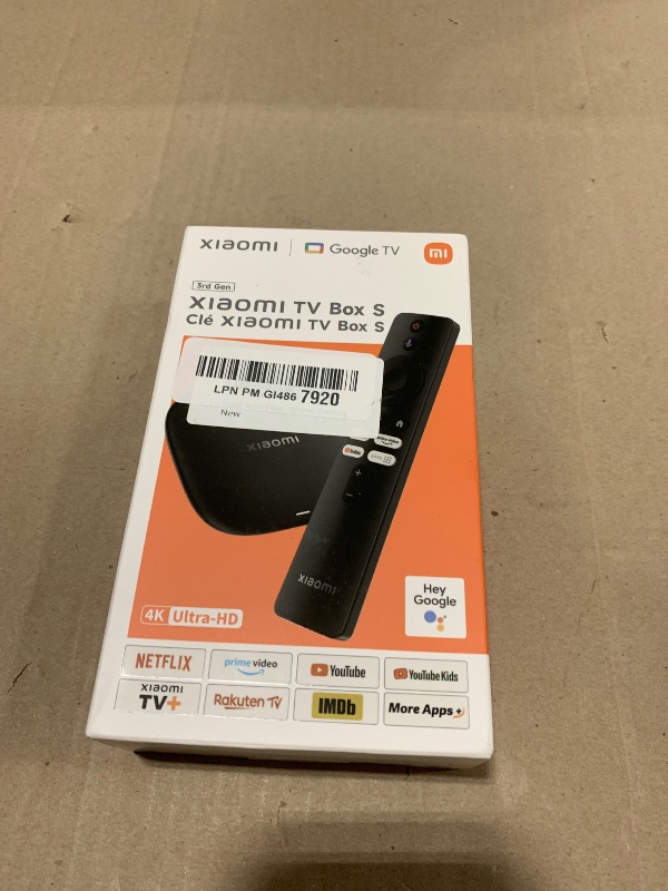 Photo 1 of Xiaomi Android Google TV Box S 3rd Gen, 4K UHD TV Box Dolby Vision Atmos & DTS:X, 2GB + 32GB Storage WiFi 6 HDMI 2.1 360° Bluetooth Remote Voice Control for Television Internet Smartphones Streaming