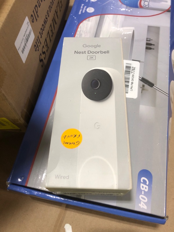 Photo 1 of Google Nest Doorbell (Wired, 3rd Gen) - 2K Video, Live View - 2025 - Snow