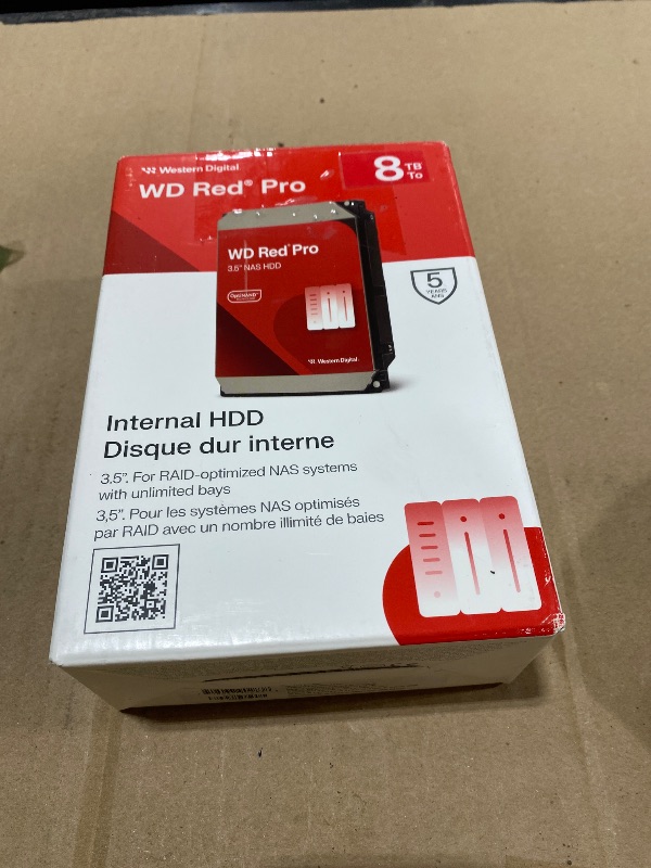 Photo 1 of Western Digital 8TB WD Red Pro NAS Internal Hard Drive HDD