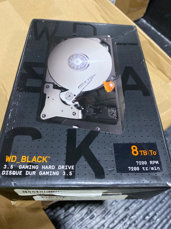 Photo 1 of WD Western Digital 8TB WD_Black Performance Internal Hard Drive HDD - 7200 RPM, SATA 6 Gb/s, 256 MB Cache, 3.5" - WD8002FZBX