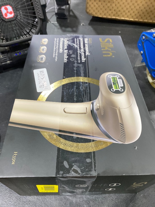 Photo 1 of Silk'n 7 IPL Hair Removal Device for Women and Men, FDA-Cleared Permanent Hair Reduction at Home, 360° Rotating Head, Galvanic + IPL Technology, 3 Smart Attachments, Skin Tone Sensor, Painless, Gold