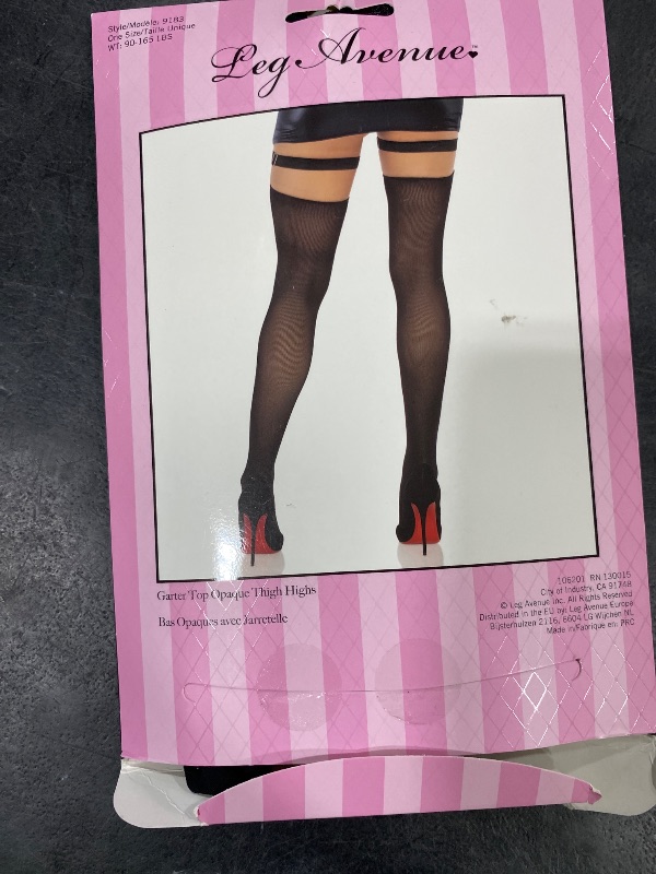 Photo 1 of Lidogirl Lace Top Thigh High Stockings - Black, One Size