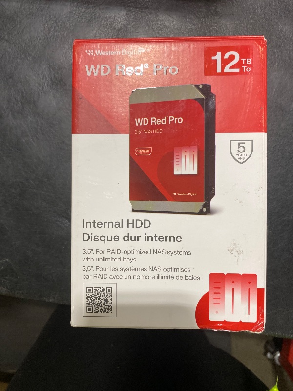 Photo 1 of Western Digital 12TB WD Red Pro NAS Internal Hard Drive