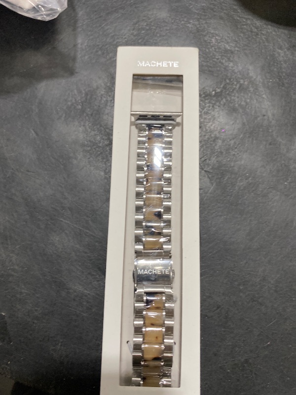 Photo 1 of MACHETE Boyfriend Apple Watch Band - Acetate & Stainless Steel, Blonde Tortoise