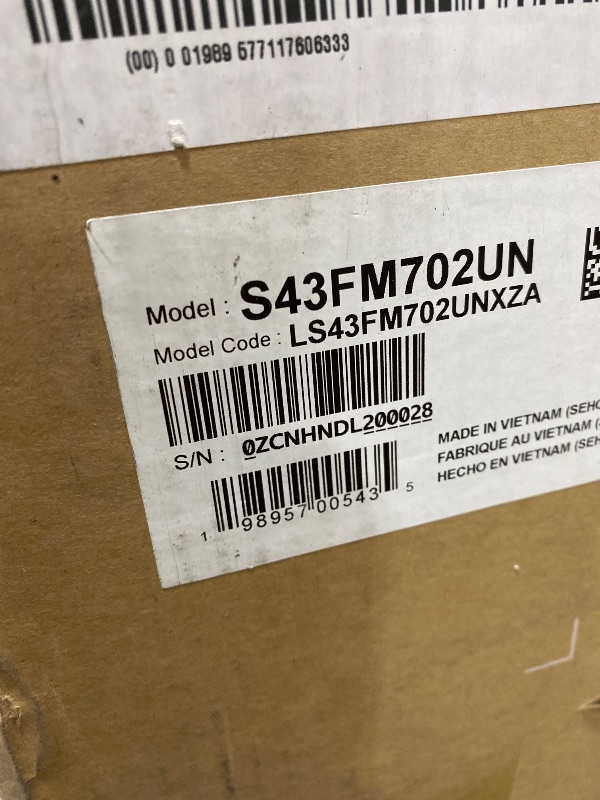 Photo 1 of Samsung 43” M7 (M70F) Series 4K UHD Smart Monitor