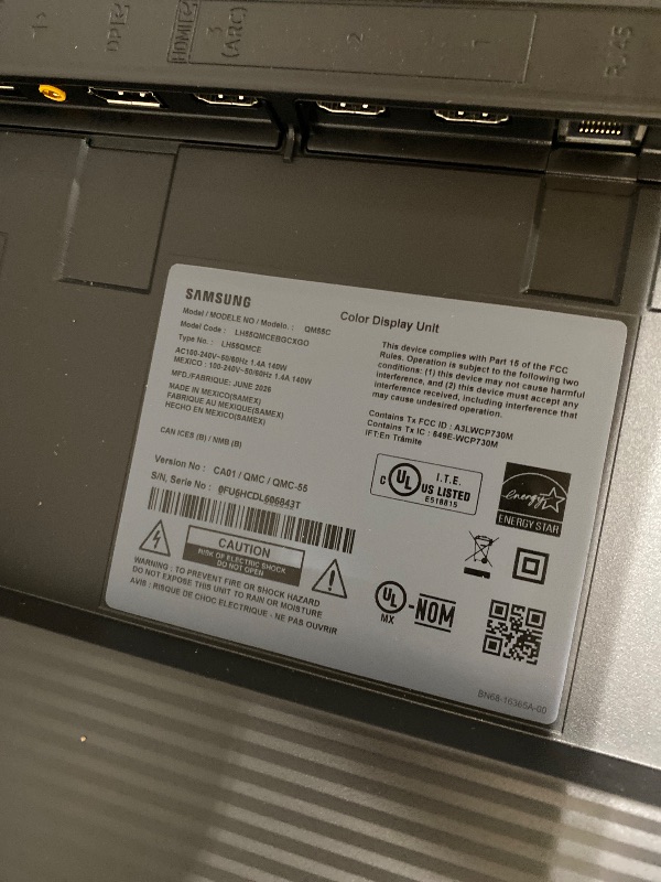 Photo 1 of Samsung QM55C 55" Charcoal Black UHD Signage Display