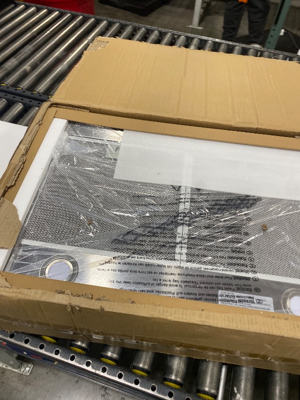Photo 1 of 30 Inch Wall Mount Range Hood Stainless Steel Ducted/Ductless Convertible Kitchen Exhaust Hood with 450 CFM Motor, 3 Speed Fan, LED Lighting and Dishwasher Safe Filters