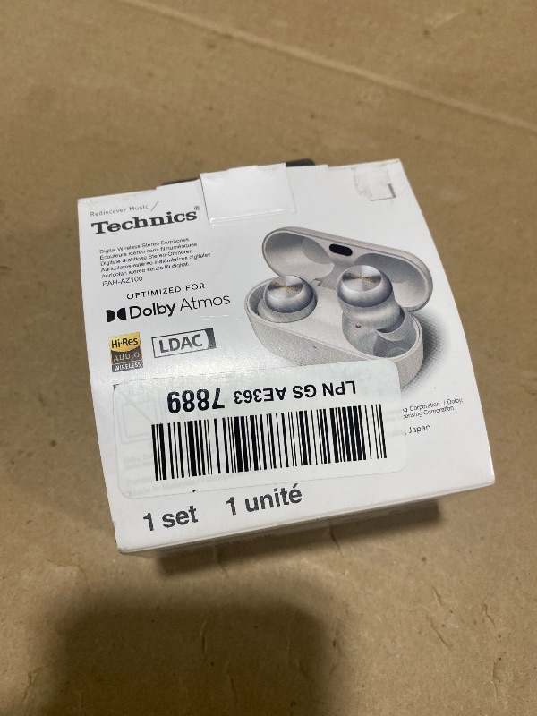 Photo 1 of Technics Reference Class Hi-Fi Wireless Ear Buds, Dolby Atmos with Head Tracking, Adaptive Noise Cancelling, 3 Device Multipoint, 10-Hr Battery, Wireless Charging, Improved Fit, EAH-AZ100-S(Silver)
