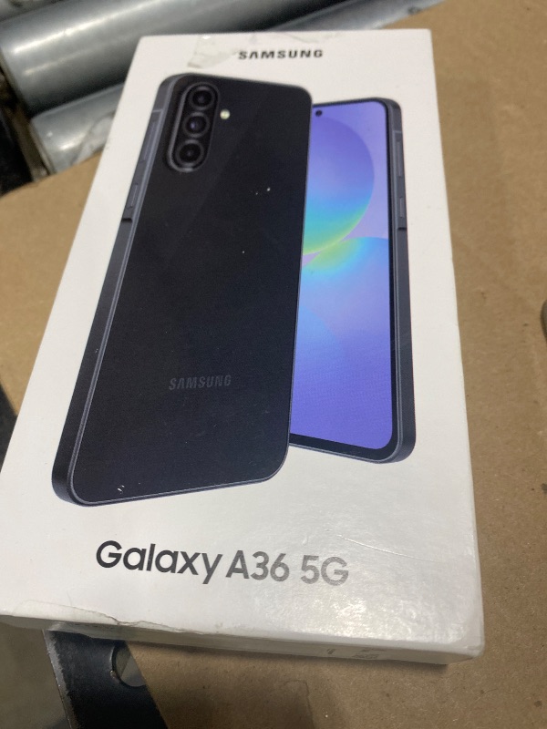 Photo 1 of Samsung Galaxy A36 5G A Series, 128GB Unlocked Android Smartphone, AMOLED Display, Rugged Design, 5G Connectivity, Affordable Performance, US Version, 2025, US 1 Yr Warranty, Awesome Black