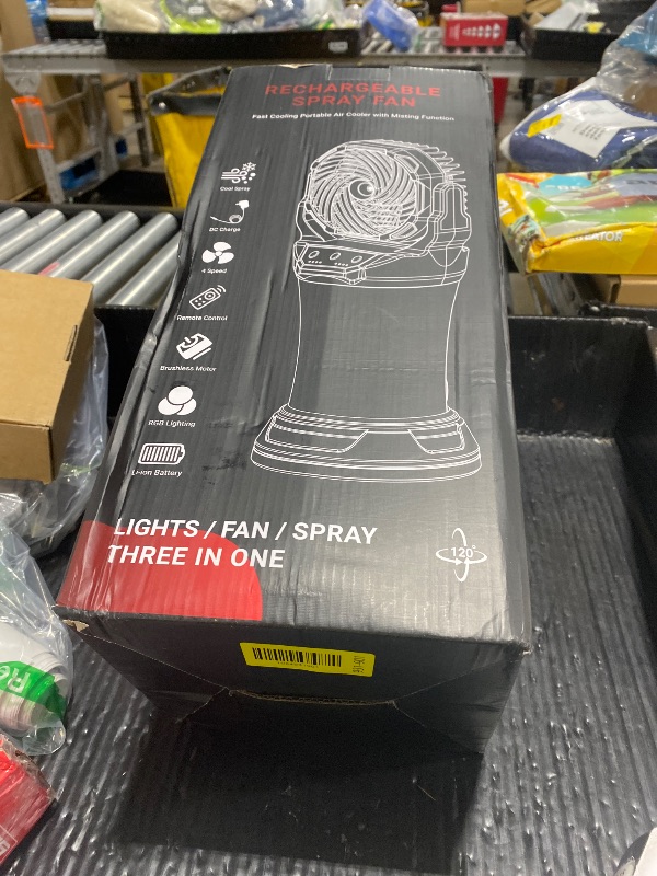 Photo 1 of Ocikry Misting Fans for Outside, Portable Mister Fan with 30000mAh Battery & Remote, 2L Tank & 4 Speeds Mist Modes, Extreme Heat Relief for Camping Patio Garden Backyard Tailgate Parties