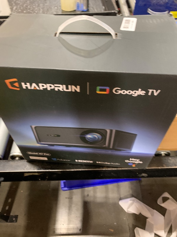 Photo 1 of HAPPRUN 3000 ANSI Lumens Outdoor Projector with Official Google TV