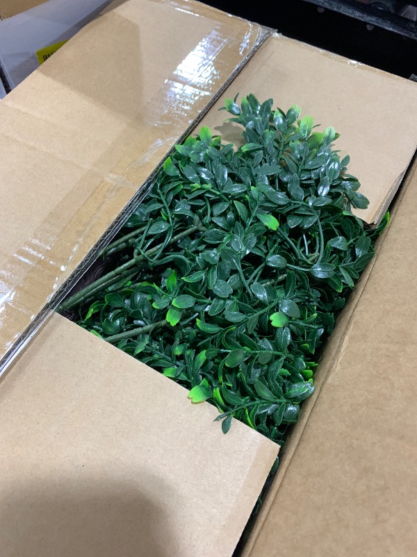 Photo 1 of 27.5" Artificial Boxwood Topiary Ball Tree, Set of 2 Fake Bushes Shrubs with Ground Spike, UV Resistant Faux Evergreen Boxwood Trees for Front Porch Planters Outdoor Garden Decor