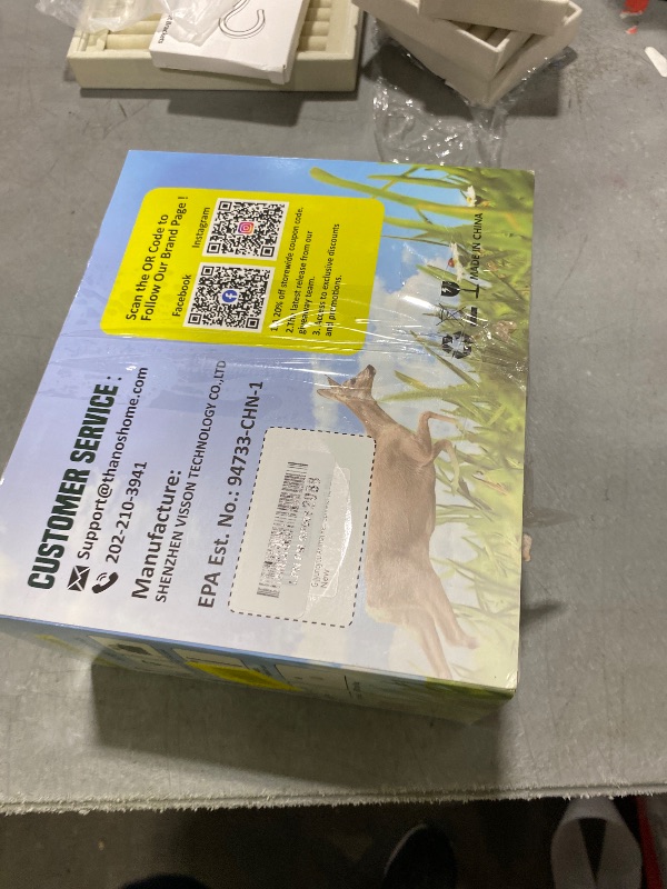 Photo 1 of 2 Packs Motion Activated Deer Repellent with Water Sprinkler, Solar Powered Cat Repellent Outdoor, IP65 Waterproof Deer Repellent Devices with Flashing Light, Deter Dogs Skunks Raccoons from Garden