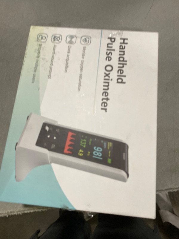 Photo 1 of HOLFENRY Rechargeable Handheld Pulse Oximeter-2 Probes for Adult Finger&Small Foot,Continuous SpO2&Heart Rate Monitor Oxygen Monitor Fingertip with Alarm&OLED Display,For Sports,Aviation,Wellness