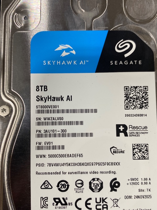 Photo 1 of Seagate SkyHawk AI 8TB Internal Hard Drive