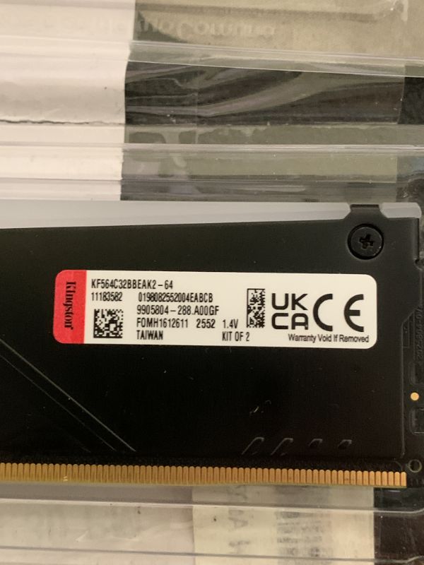 Photo 1 of Kingston FURY Beast DDR5 RGB 32GB 6400MT/s CL32 Desktop Memory