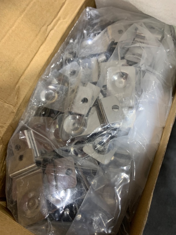View 3 of Moxweyeni Slatwall Hooks - 100 Pack Silver Metal (11.8")