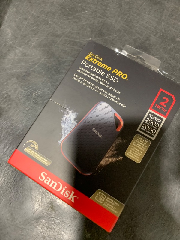 Photo 1 of SANDISK 2TB Extreme PRO Portable SSD