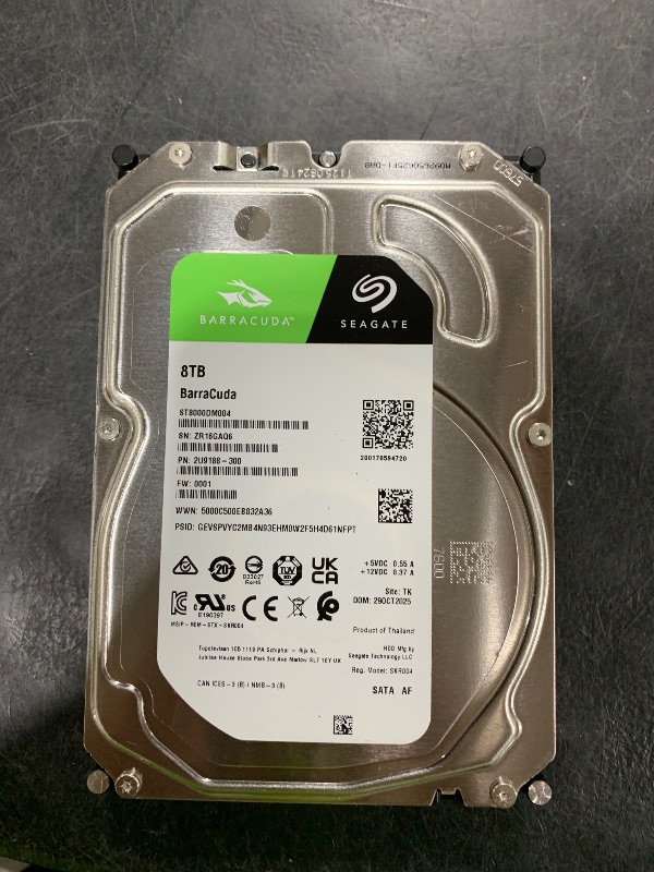 Photo 1 of Seagate 8TB BarraCuda Internal Hard Drive