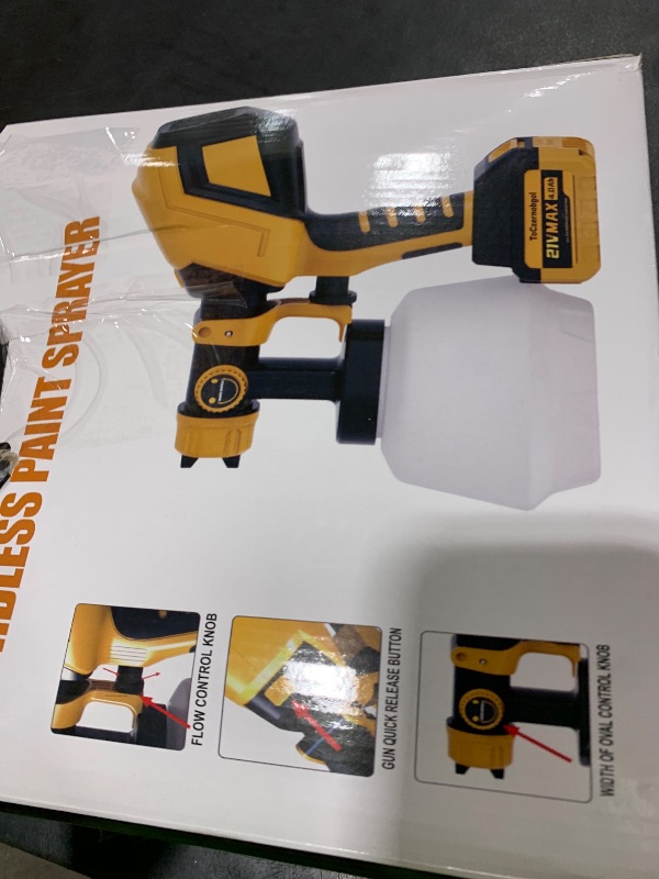 Photo 1 of ToCzernobgol Cordless Paint Sprayer with Dual Batteries