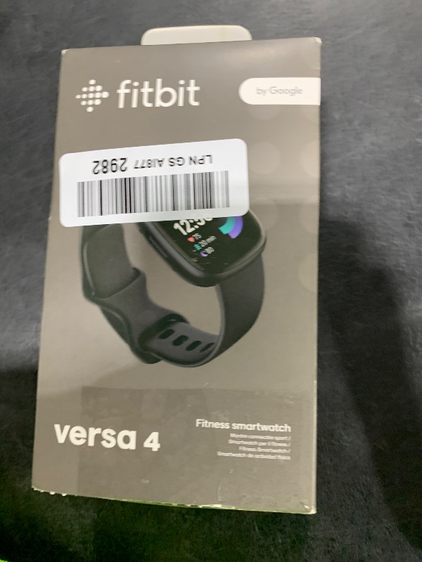 Photo 1 of Google Fitbit Versa 4 Fitness Smartwatch, 24/7 Heart Rate - Black/Graphite