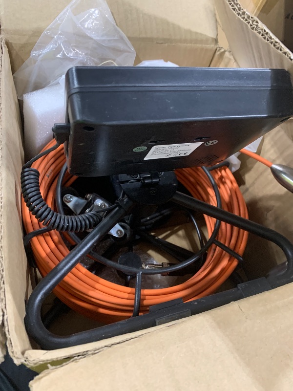Photo 1 of Sewer Camera 100FT/30M Borescopes Plumbing Snake Pipe Inspection Camera 22mm with 8500Mah Battery 4.3" IPS Screen 12 LEDs HD 1000TVL (22MM NO DVR Function)