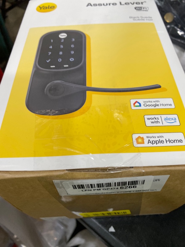 Photo 1 of Yale Assure Lever Touchscreen Smart Lock with Wi-Fi, Black Suede