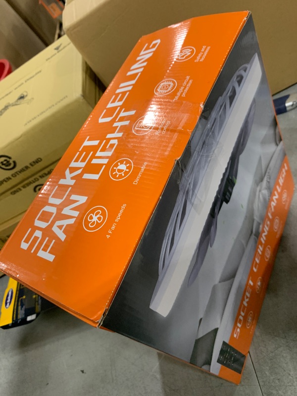 Photo 1 of Socket Ceiling Fan Light,Bulb Socket Fan with Remote,Dimmable E26 Base Ceiling Fans with Lights for Bedroom,Screw in Fan and Light Combo,Mini Small Ceiling Fan with Light,Recessed Light Fan Lamp