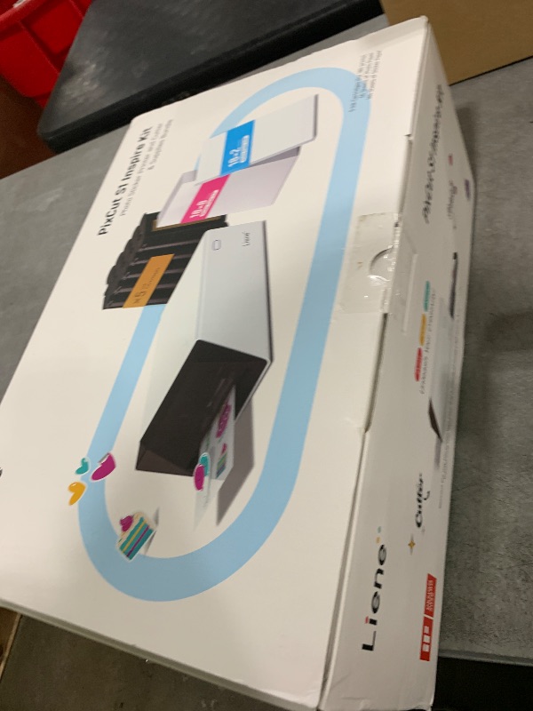Photo 1 of Liene PixCut S1 Inspire Kit - All-in-One Color Sticker Printer & Cutting Machine, Thermal Dye-Sublimation Photo Printer, 300 DPI, Color Label Maker with 180 Sheets (36 Photo + 144 Sticker Paper)