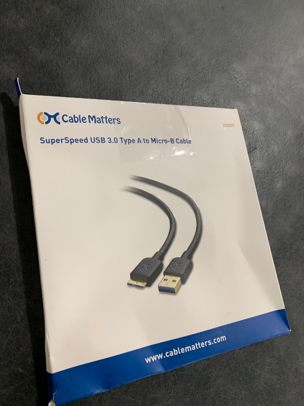 Photo 1 of Cable Matters USB A to Micro B 3.0 Cable, 10ft, Black