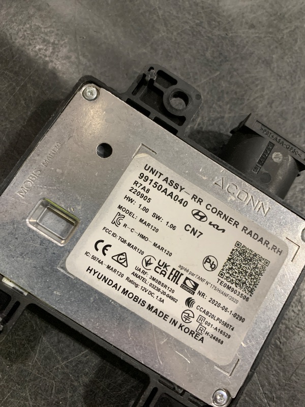 Photo 1 of HZGXSCUN 99150-AA040 Rear Right Corner Radar Unit Assy