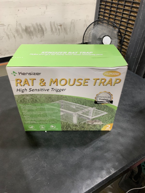 View 2 of Kensizer 2-Pack Animal Humane Live Cage Trap, Medium 12" L x 6.5" W x 5" H