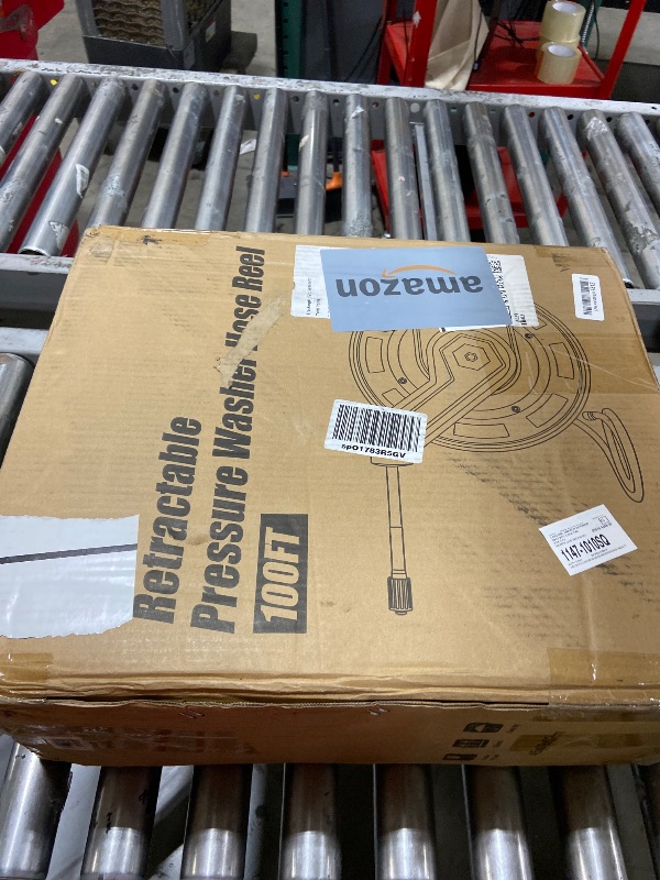 Photo 1 of MINGLE Retractable Pressure Washer Hose Reel - 100ft