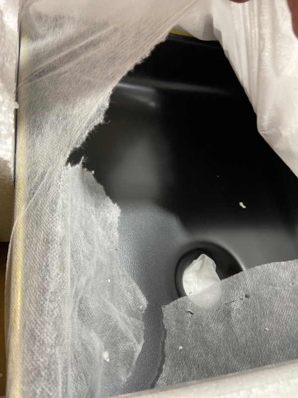 Photo 1 of HLBLFY Black Rectangular Vessel Sink, 20" x 14"