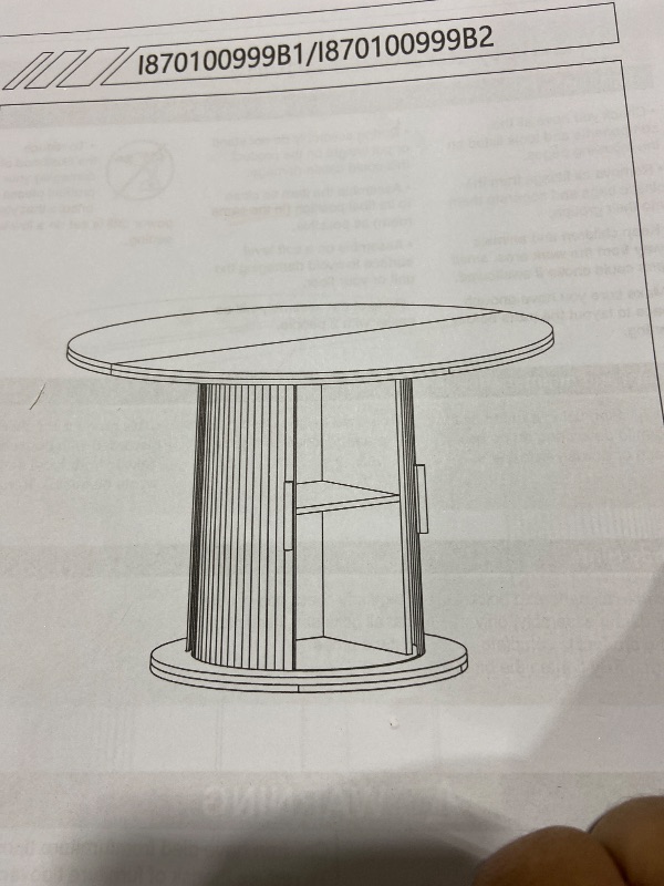 Photo 1 of ROUND WOODEN TABLE FOR 2 PEOPLE