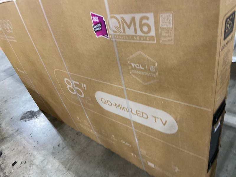 Photo 1 of TCL 85 Inch Class QM6K Series | Mini LED QLED 4K HDR | 85QM6K, Latest Model | 120HZ-144HZ High Brightness Smart Google TV Dolby Atmos Onkyo Audio | Voice Remote Alexa Gaming Streaming Television