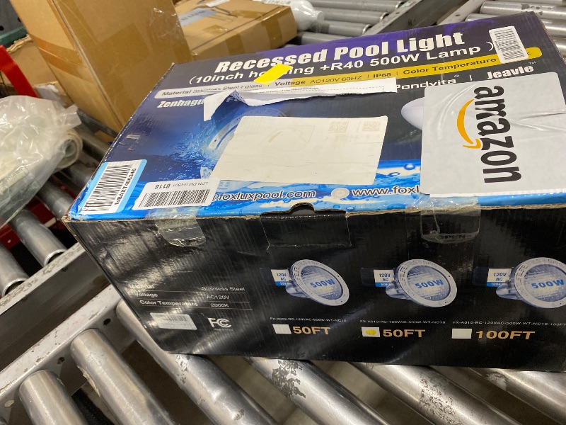 Photo 1 of Generalman 10-Inch Waterproof Pool Light - Silver, 50ft Cord