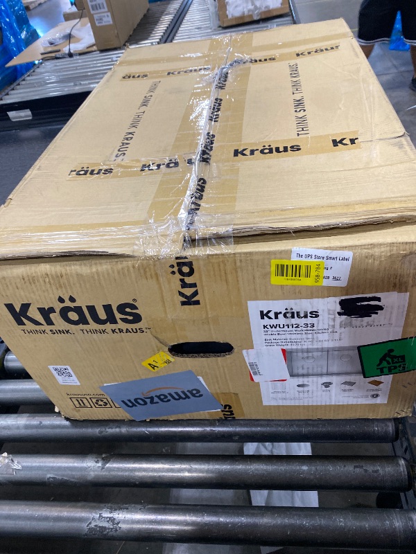 Photo 1 of Kraus Stainless Steel 33" Undermount Single Bowl Workstation Sink