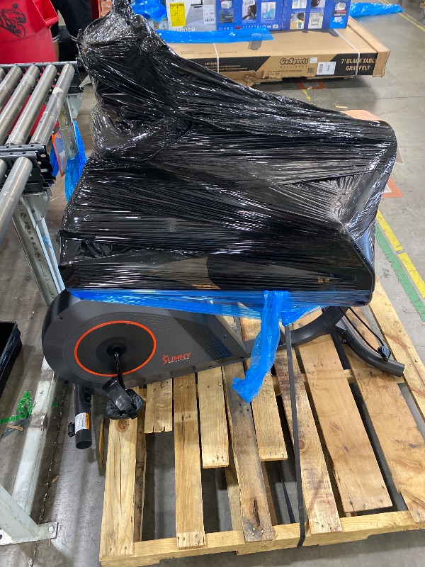 View 4 of Sunny Health & Fitness Smart Recumbent Bike, Wide Cushioned Seat & Back, Indoor Cycling Machine for Adult/Seniors Home Exercise, Free SunnyFit App Connection