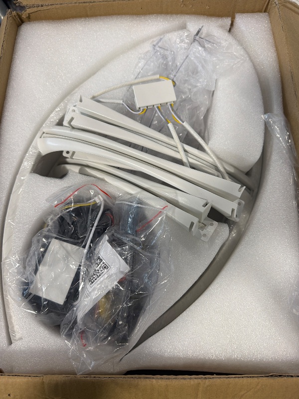 View 3 of [DAMAGED] VOLISUN Low Profile Ceiling Fan with Light - 23.6" White