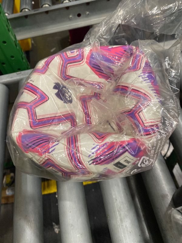 View 3 of [Deflated] Puma Unisex Orbita Match Premier League Soccer Ball (FIFA Quality), White-Multicolor AH25, 5