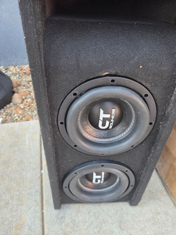View 2 of [Non-Functional] CT Sounds Dual 8” 1600W Loaded Tropo Series Ported Car Subwoofer Box - TROPO-2X8D4