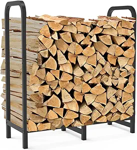 Photo 1 of ***SIMILAR IMAGEN*** 2.8ft Firewood Rack Holder, Adjustable Heavy Duty Fire Log Stacker Stand for Fireplace, Outdoor Indoor Metal Wood Pile Storage Organizer, Patio Logs Stand tool, Black
