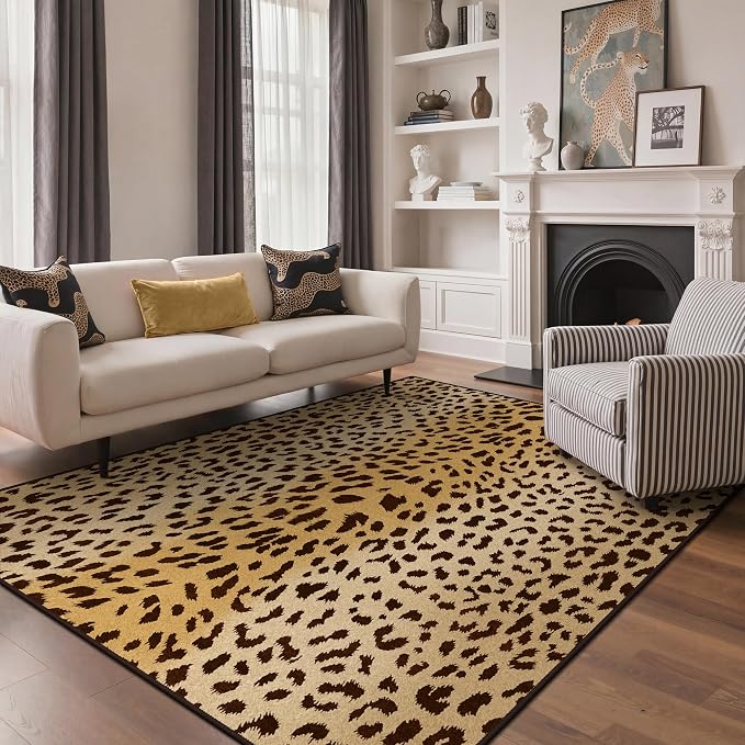 Photo 1 of **** IMAGEN SIMILAR*** Bavni Leopard Print Rugs 5x7 Washable Area Carpet for Bedroom Living Room
Cheetah Animal, Yellow Brown, Dining Room Dorm Playroom, Soft Morden Cool Carpet Throw Thin Low Pile Foldable Water Repellent
Visit the Bavni Store