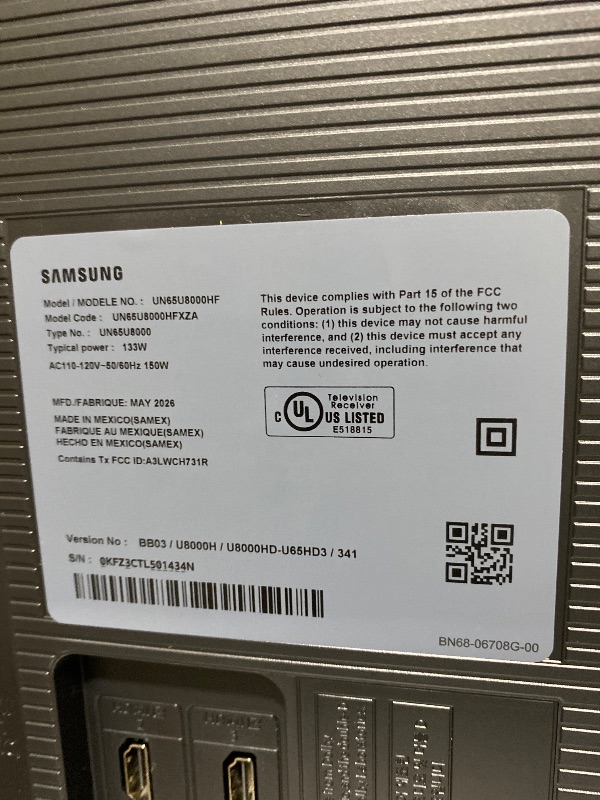 Photo 1 of Samsung 65-Inch Crystal UHD 4K Smart TV (2026 Model)