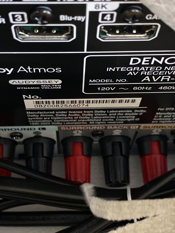 View 4 of Denon AVR-S970H 7.2 Channel 8K UHD AV Receiver (90W x 7), Wi-Fi, Bluetooth